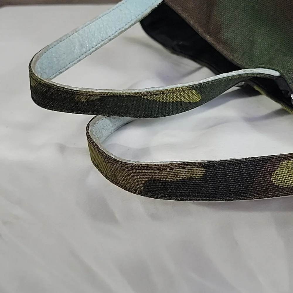 Large MZ Wallace Green Camouflage Tote Bag